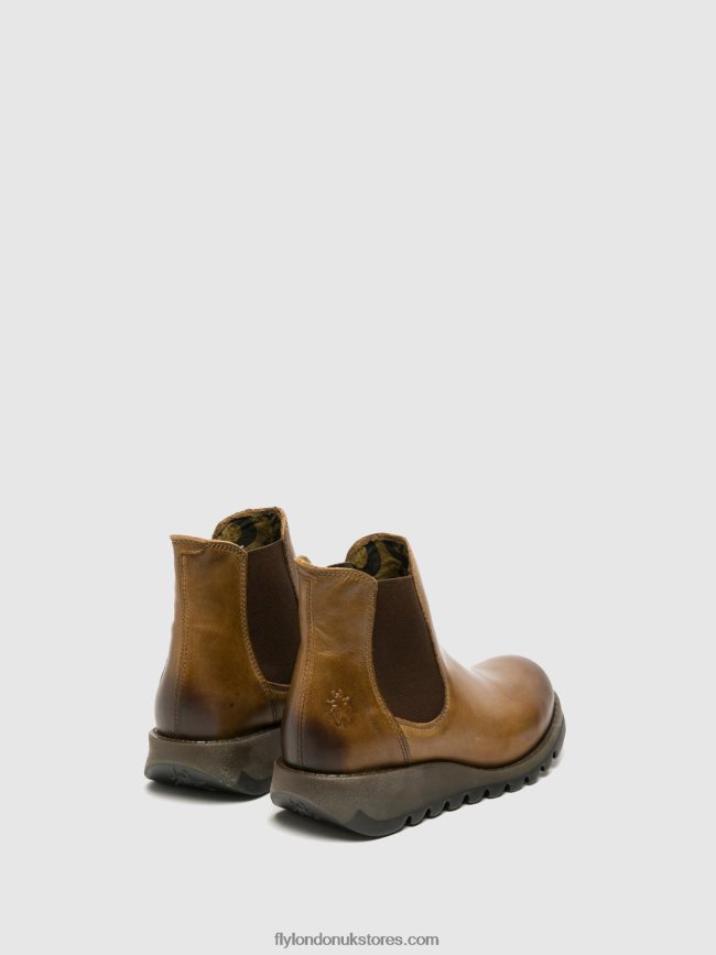 Chelsea Ankle Boots Women Fly London 4V24RT273 SALV CAMEL