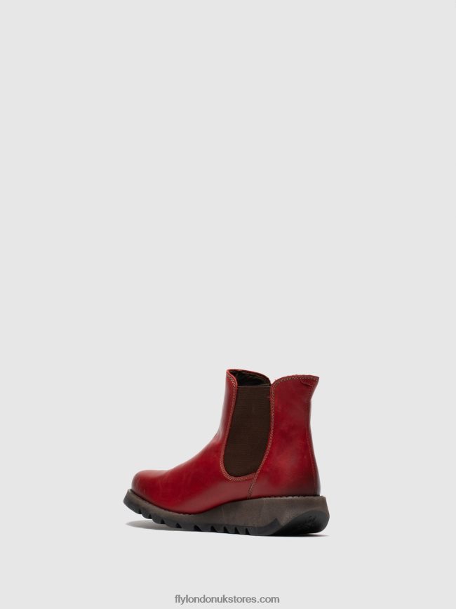 Chelsea Ankle Boots Women Fly London 4V24RT275 SALV RED