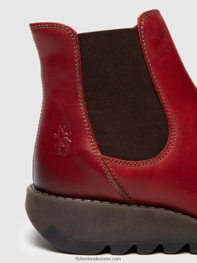 Chelsea Ankle Boots Women Fly London 4V24RT275 SALV RED