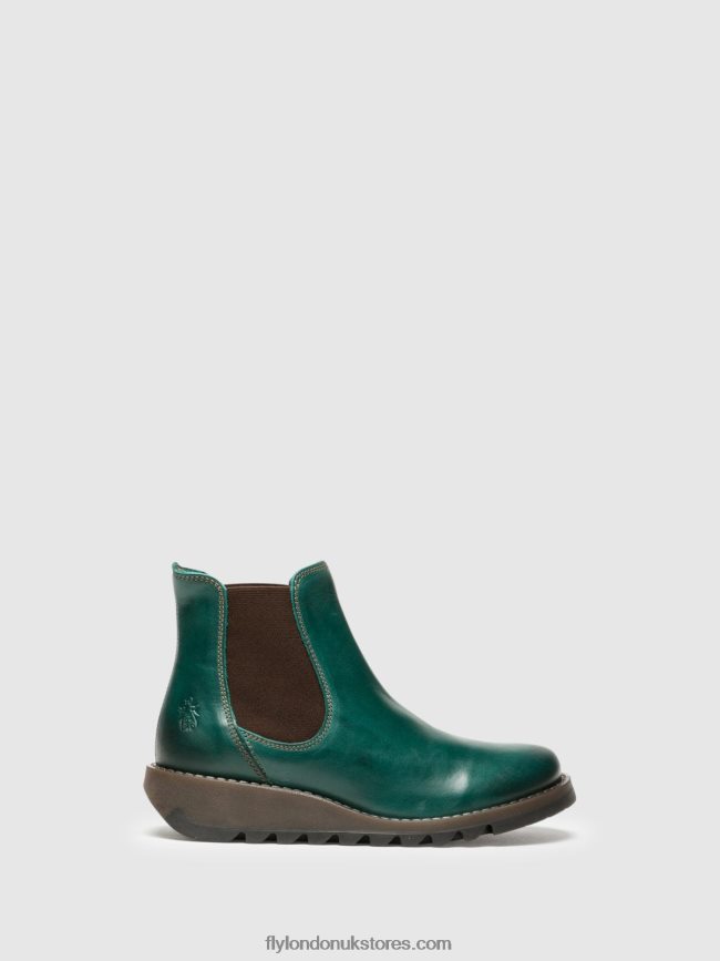 Chelsea Ankle Boots Women Fly London 4V24RT277 SALV PETROL
