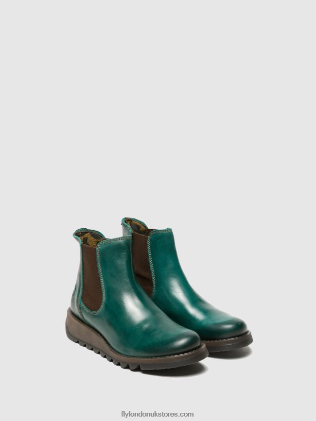 Chelsea Ankle Boots Women Fly London 4V24RT277 SALV PETROL