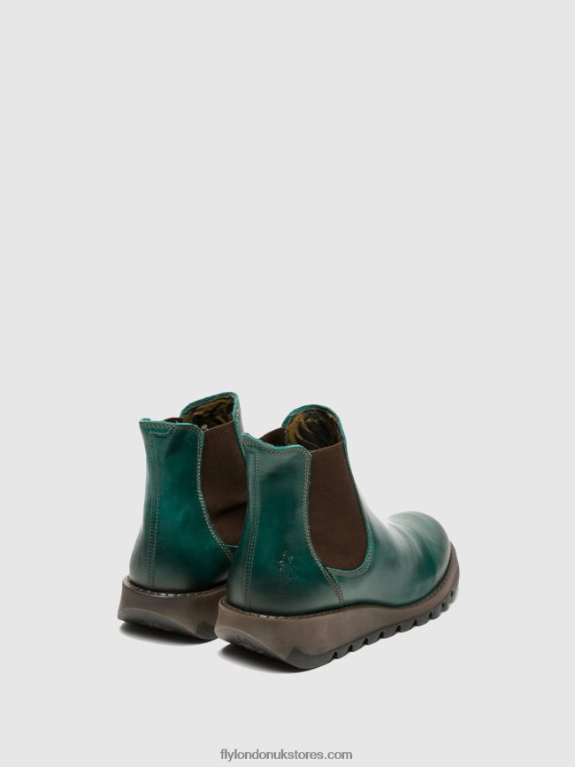 Chelsea Ankle Boots Women Fly London 4V24RT277 SALV PETROL
