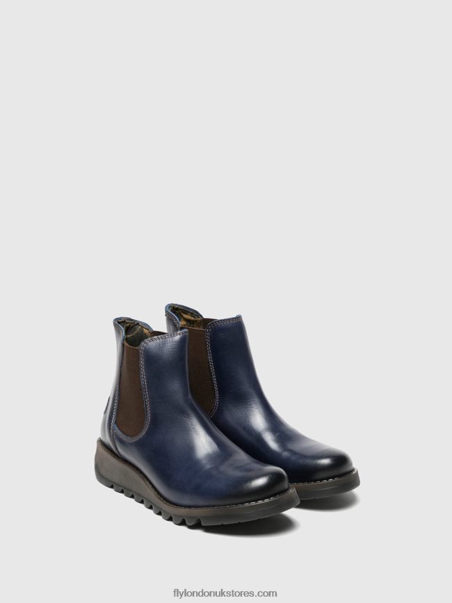Chelsea Ankle Boots Women Fly London 4V24RT278 SALV BLUE
