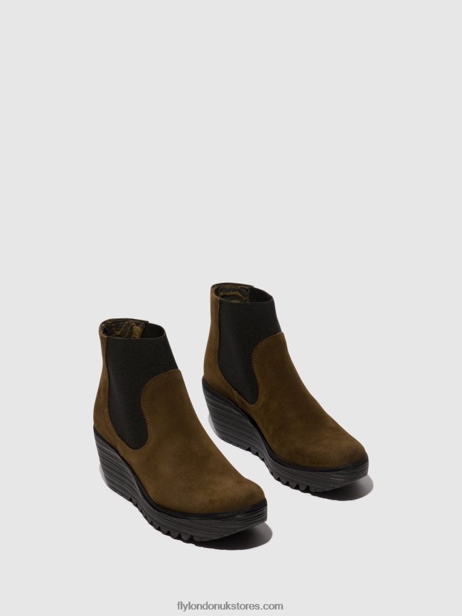 Chelsea Ankle Boots YADE398 Women Fly London 4V24RT116 SLUDGE