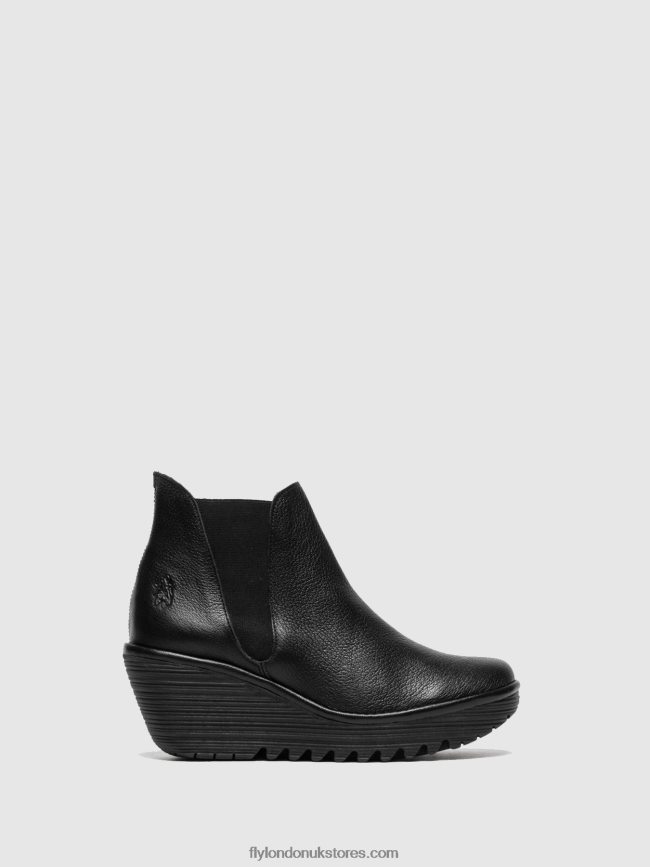 Chelsea Ankle Boots YOSS Women Fly London 4V24RT281 BLACK