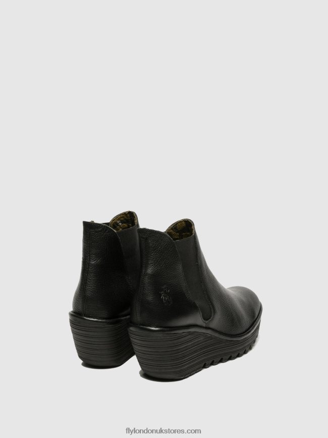 Chelsea Ankle Boots YOSS Women Fly London 4V24RT281 BLACK