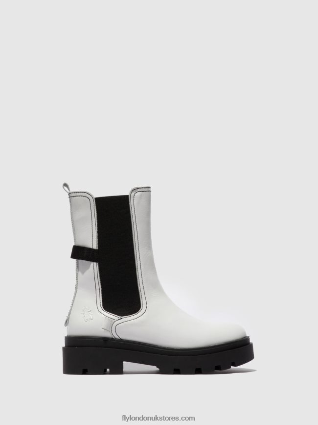 Chelsea Boots JUDY819 Women Fly London 4V24RT332 NAPPA WHITE