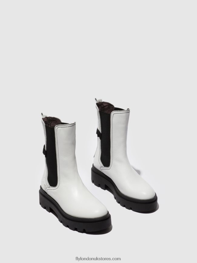Chelsea Boots JUDY819 Women Fly London 4V24RT332 NAPPA WHITE