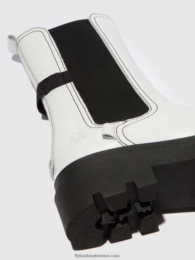 Chelsea Boots JUDY819 Women Fly London 4V24RT332 NAPPA WHITE