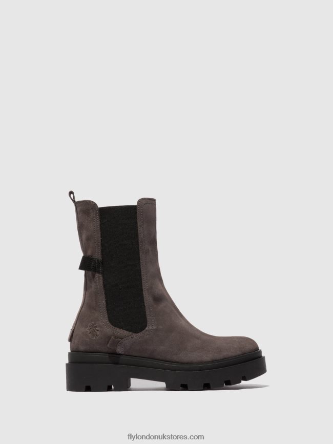 Chelsea Boots JUDY819 Women Fly London 4V24RT333 SUEDE GREY