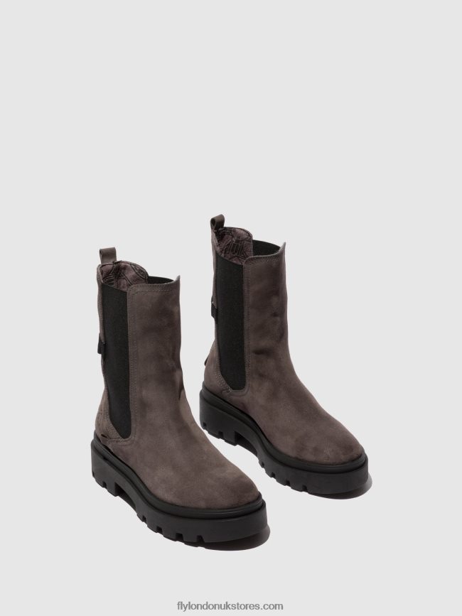 Chelsea Boots JUDY819 Women Fly London 4V24RT333 SUEDE GREY