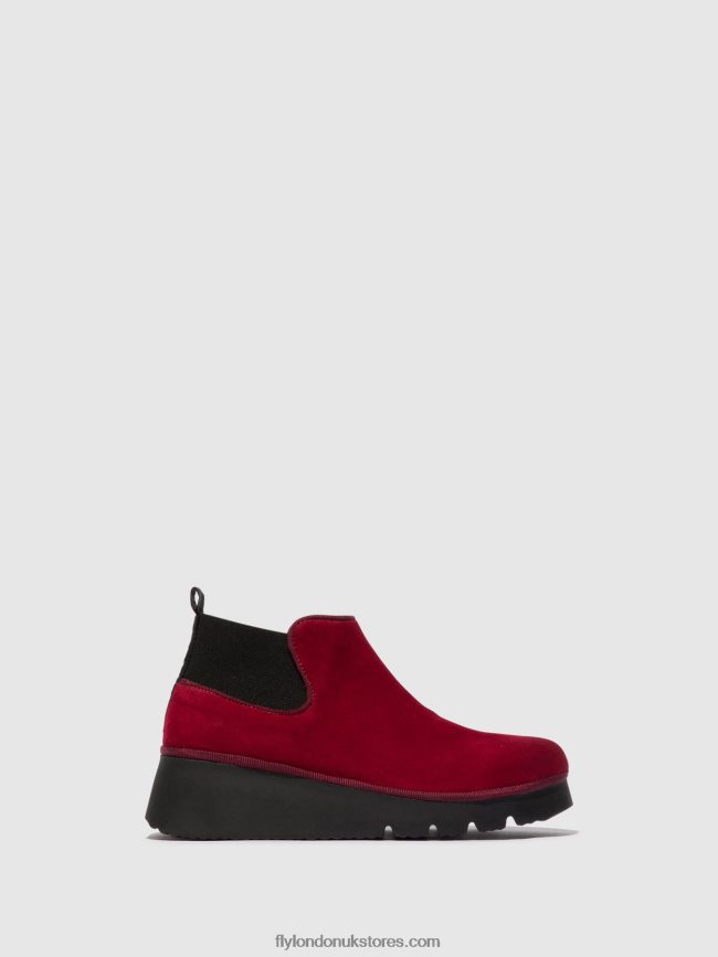 Elasticated Ankle Boots PADA403 Women Fly London 4V24RT111 RED