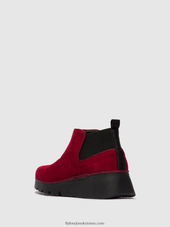Elasticated Ankle Boots PADA403 Women Fly London 4V24RT111 RED