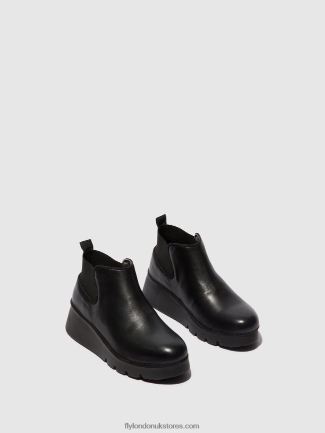 Elasticated Ankle Boots PADA403 Women Fly London 4V24RT8 BLACK