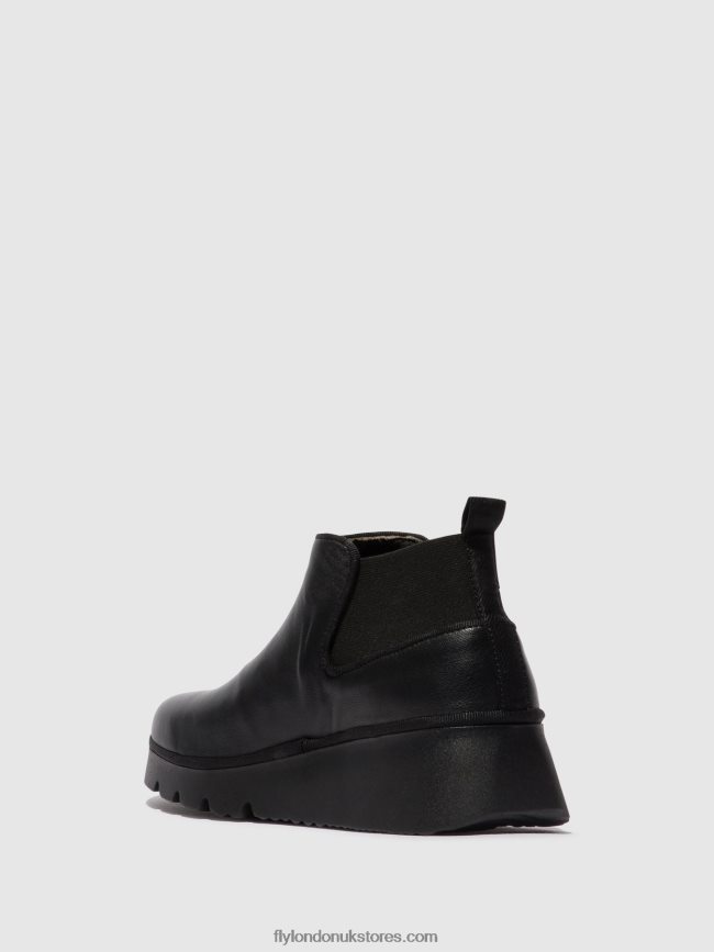 Elasticated Ankle Boots PADA403 Women Fly London 4V24RT8 BLACK