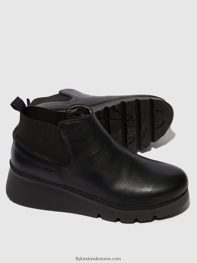 Elasticated Ankle Boots PADA403 Women Fly London 4V24RT8 BLACK