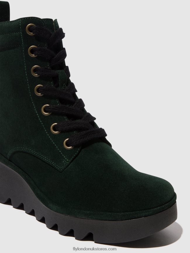 Lace-up Ankle Boots BIAZ329 Women Fly London 4V24RT105 GREEN FOREST