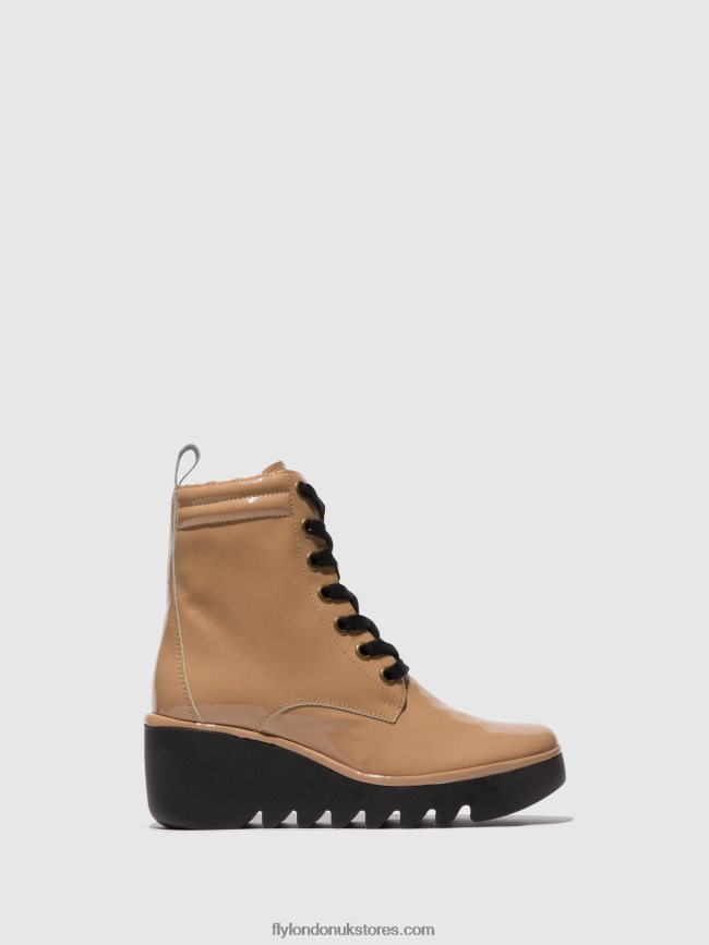 Lace-up Ankle Boots BIAZ329 Women Fly London 4V24RT109 CAPUCCINO