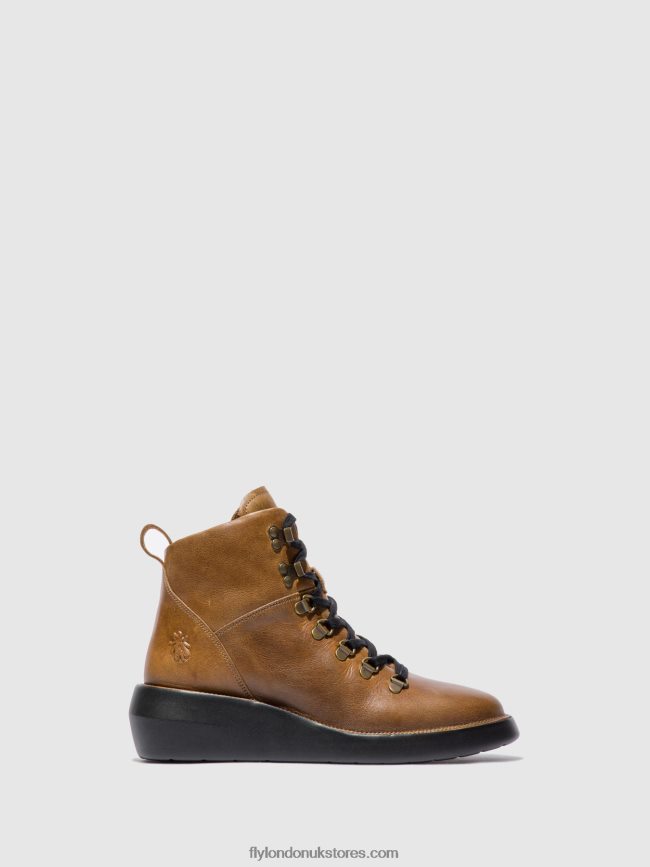Lace-up Ankle Boots BIKA501 Women Fly London 4V24RT206 RUG CAMEL