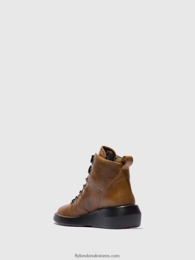 Lace-up Ankle Boots BIKA501 Women Fly London 4V24RT206 RUG CAMEL