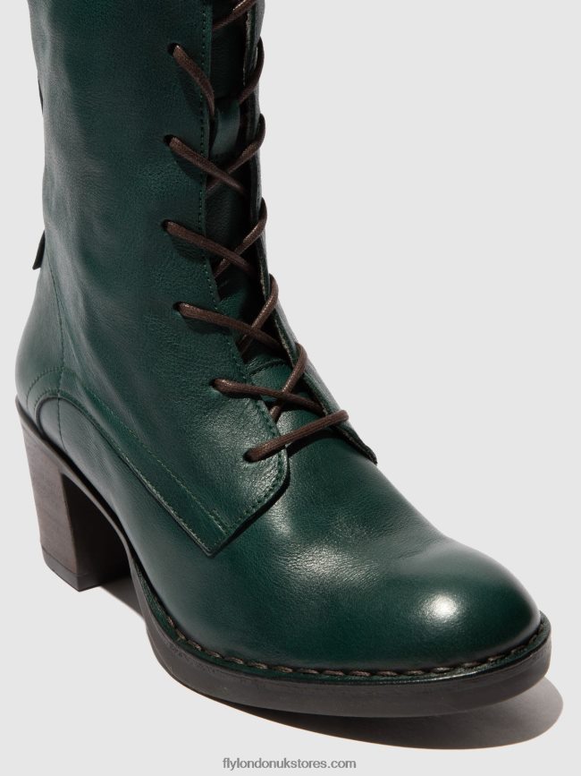 Lace-up Ankle Boots BLYA070 Women Fly London 4V24RT209 VERONA GREEN FOREST
