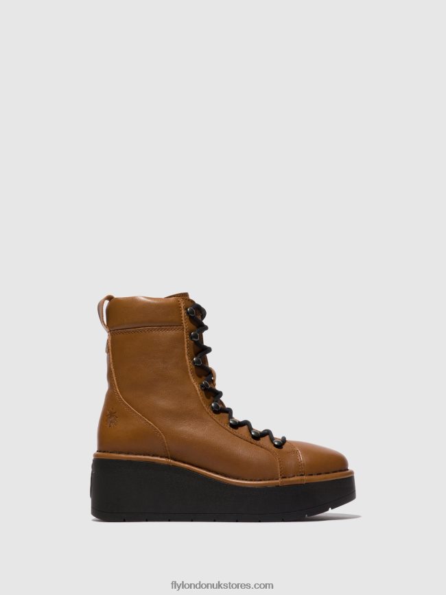 Lace-up Ankle Boots HAND247 Women Fly London 4V24RT103 CUOIO