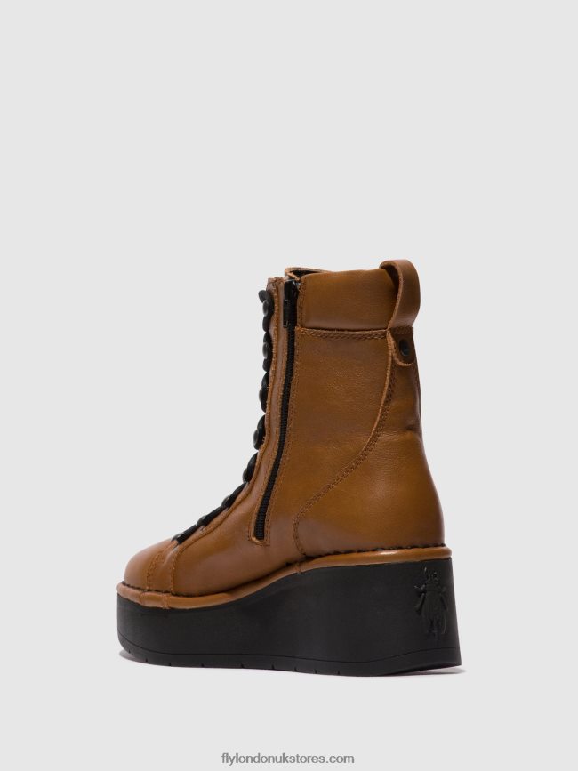 Lace-up Ankle Boots HAND247 Women Fly London 4V24RT103 CUOIO