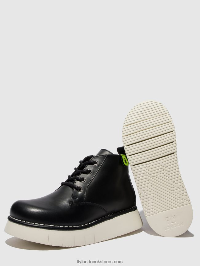 Lace-up Ankle Boots IDDA244 Women Fly London 4V24RT167 TUNDER BLACK