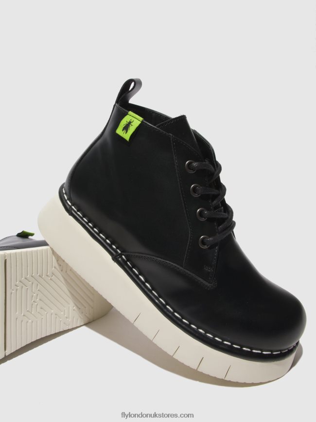 Lace-up Ankle Boots IDDA244 Women Fly London 4V24RT167 TUNDER BLACK