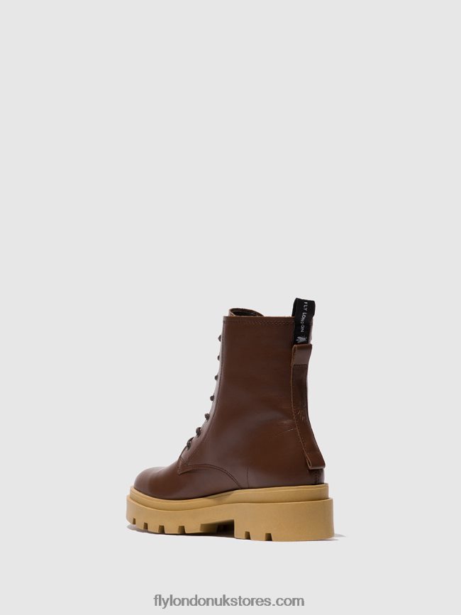 Lace-up Ankle Boots JACY881 Women Fly London 4V24RT163 NAUSICA CHOCOLATE
