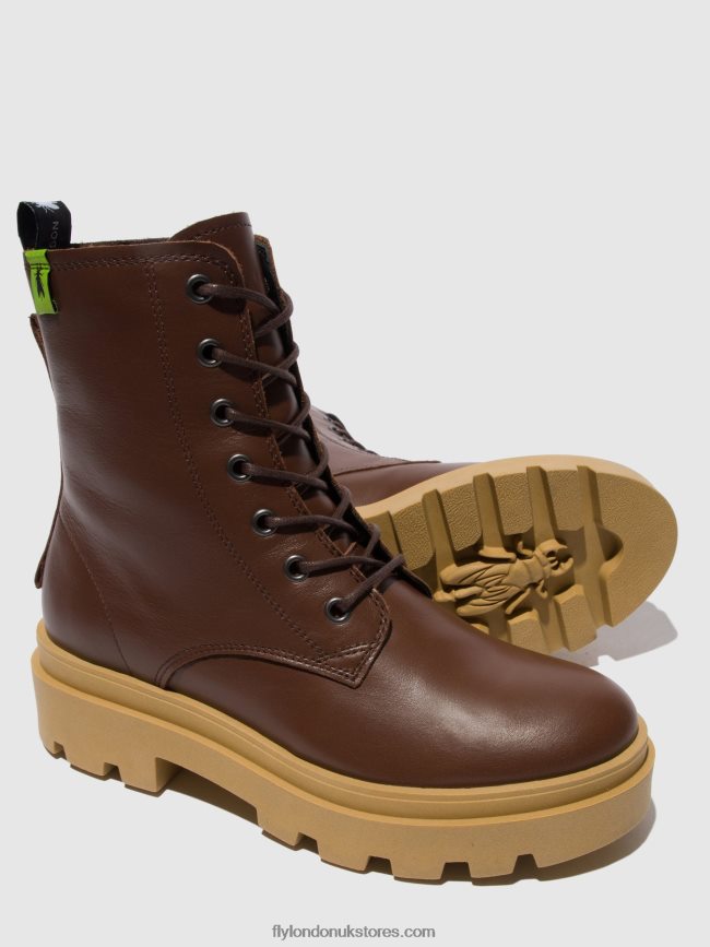 Lace-up Ankle Boots JACY881 Women Fly London 4V24RT163 NAUSICA CHOCOLATE