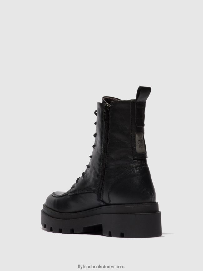 Lace-up Ankle Boots JAYE878 Women Fly London 4V24RT104 BLACK