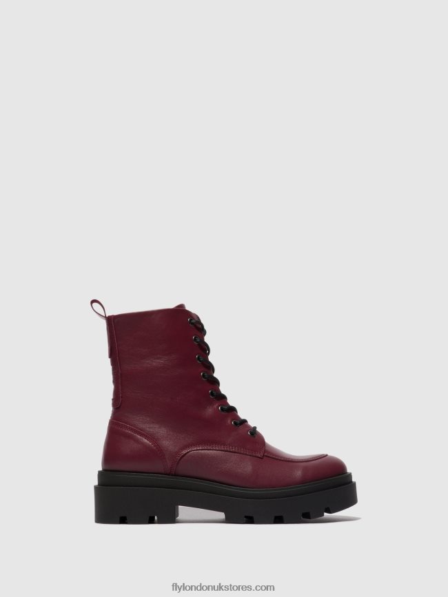 Lace-up Ankle Boots JAYE878 Women Fly London 4V24RT97 WINE
