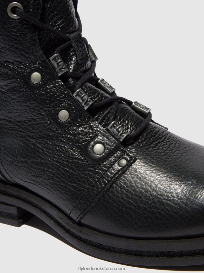 Lace-up Ankle Boots KNOT792 Women Fly London 4V24RT198 RIO BLACK