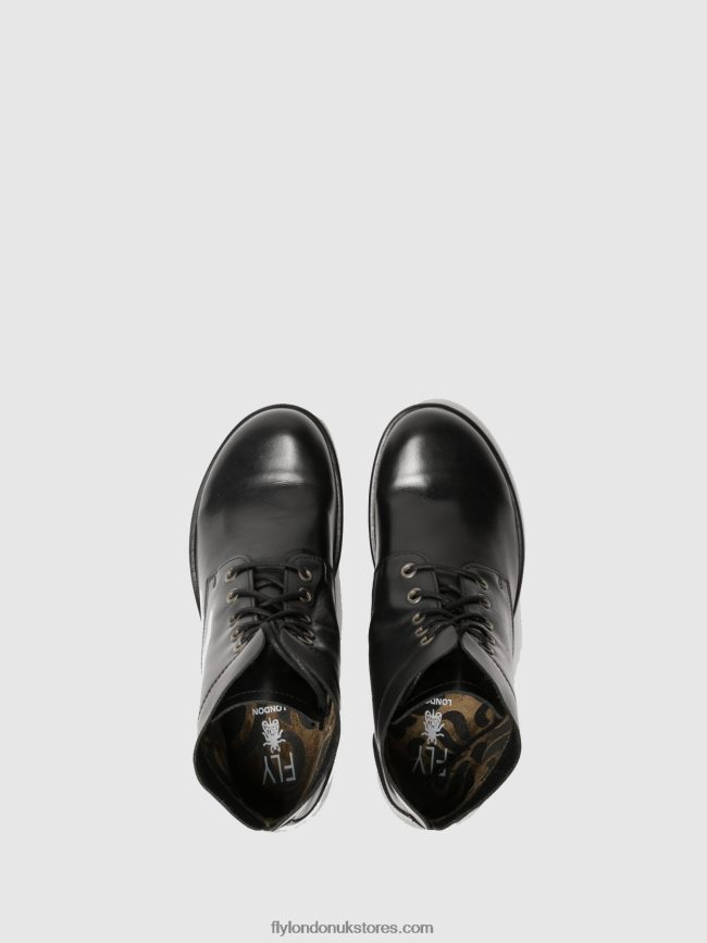 Lace-up Ankle Boots MESU780 Women Fly London 4V24RT268 BLACK