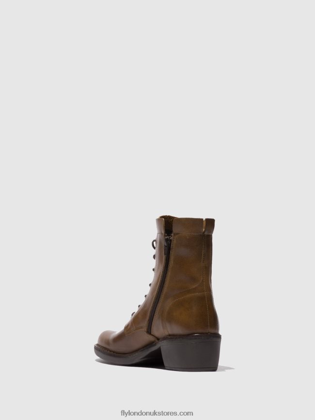 Lace-up Ankle Boots MILU044 Women Fly London 4V24RT194 RUG CAMEL