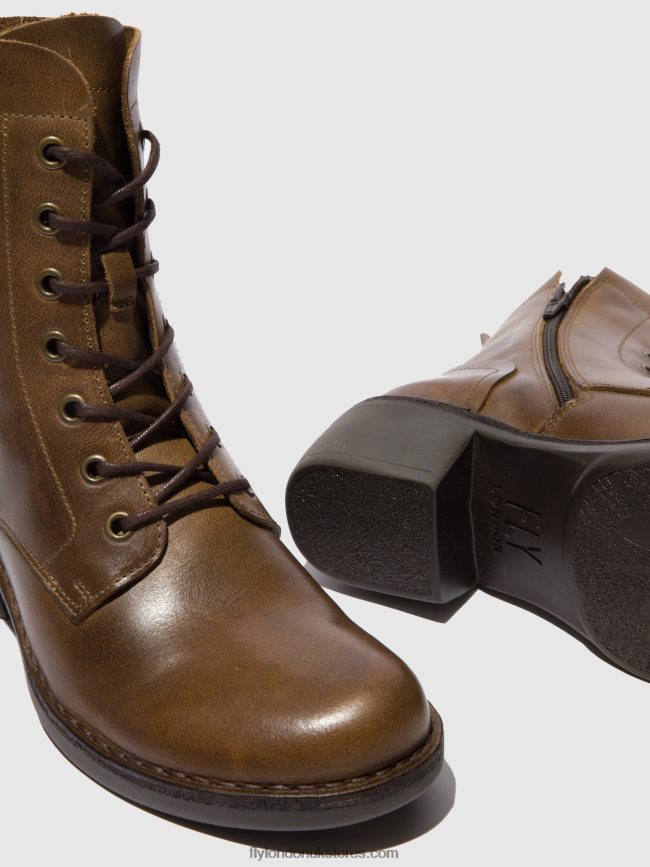 Lace-up Ankle Boots MILU044 Women Fly London 4V24RT194 RUG CAMEL