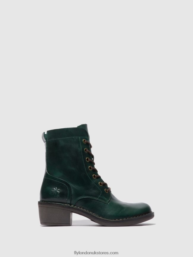 Lace-up Ankle Boots MILU044 Women Fly London 4V24RT195 RUG PETROL