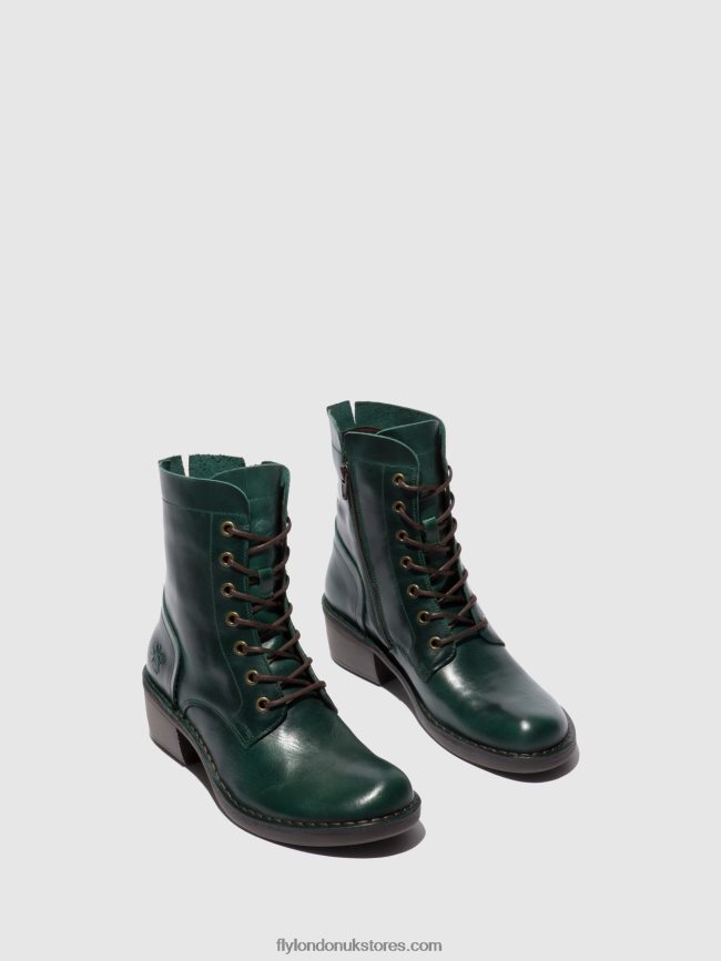 Lace-up Ankle Boots MILU044 Women Fly London 4V24RT195 RUG PETROL