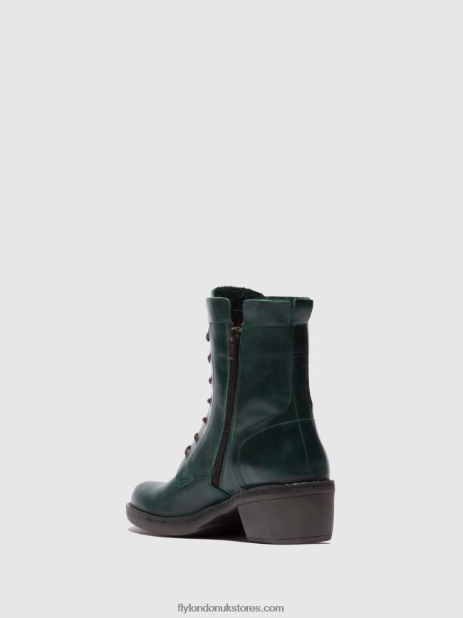 Lace-up Ankle Boots MILU044 Women Fly London 4V24RT195 RUG PETROL