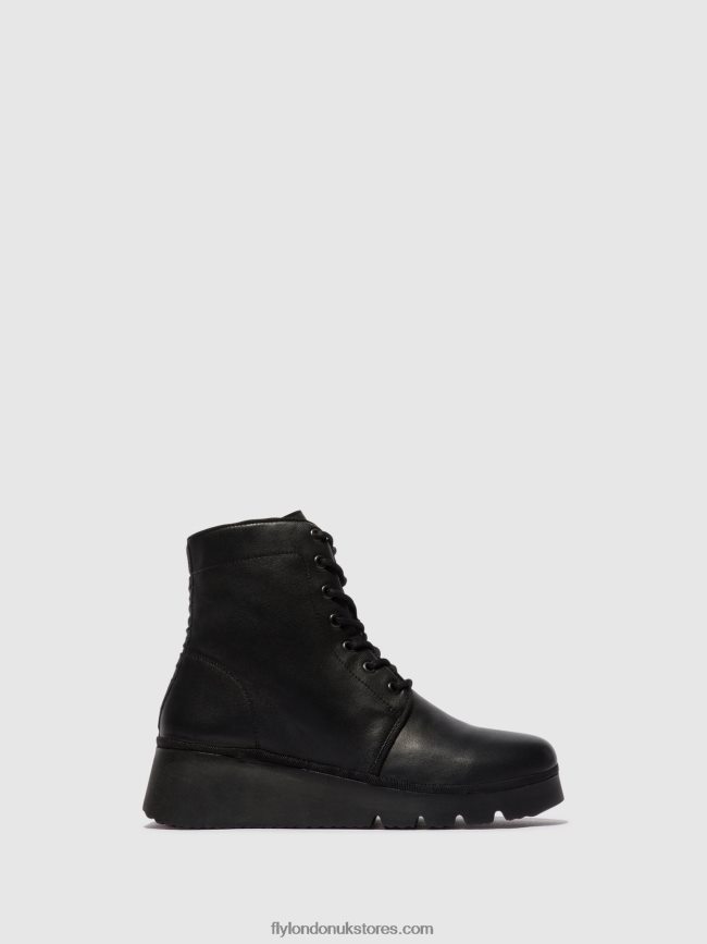 Lace-up Ankle Boots PALL404 Women Fly London 4V24RT11 BLACK