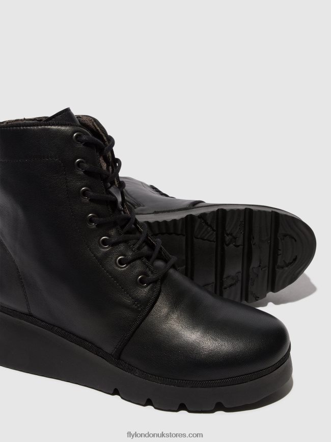 Lace-up Ankle Boots PALL404 Women Fly London 4V24RT11 BLACK