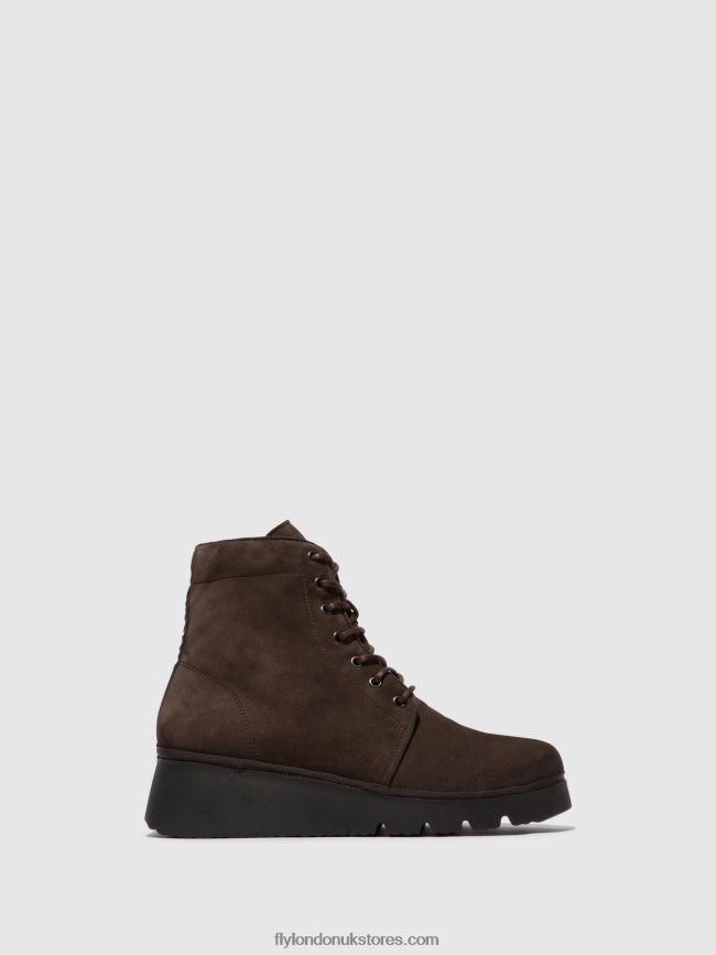 Lace-up Ankle Boots PALL404 Women Fly London 4V24RT94 DK. TAUPE