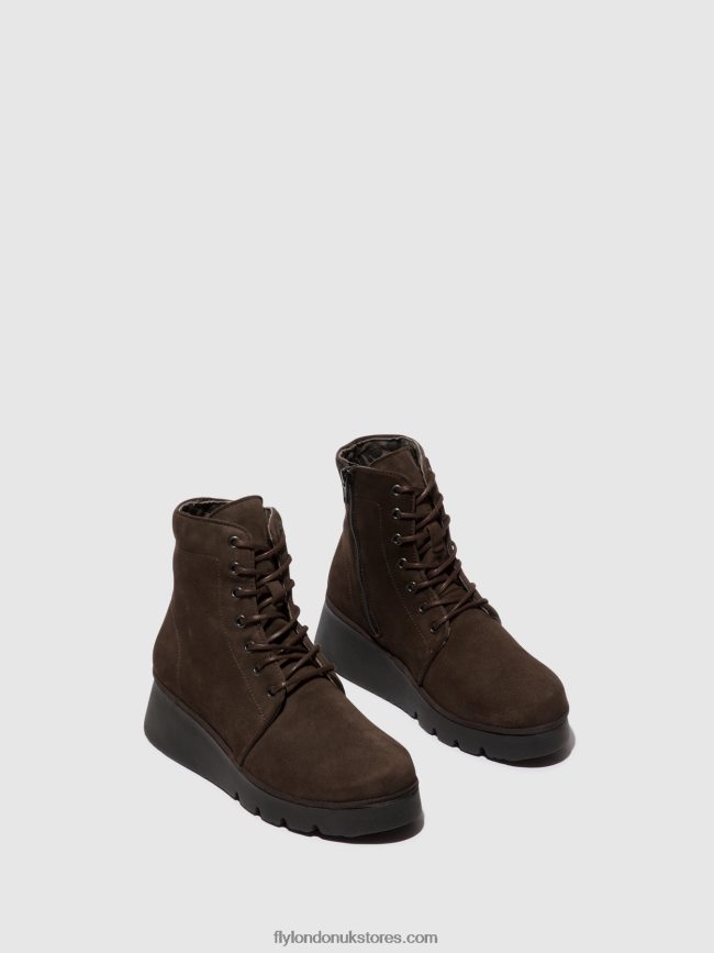Lace-up Ankle Boots PALL404 Women Fly London 4V24RT94 DK. TAUPE