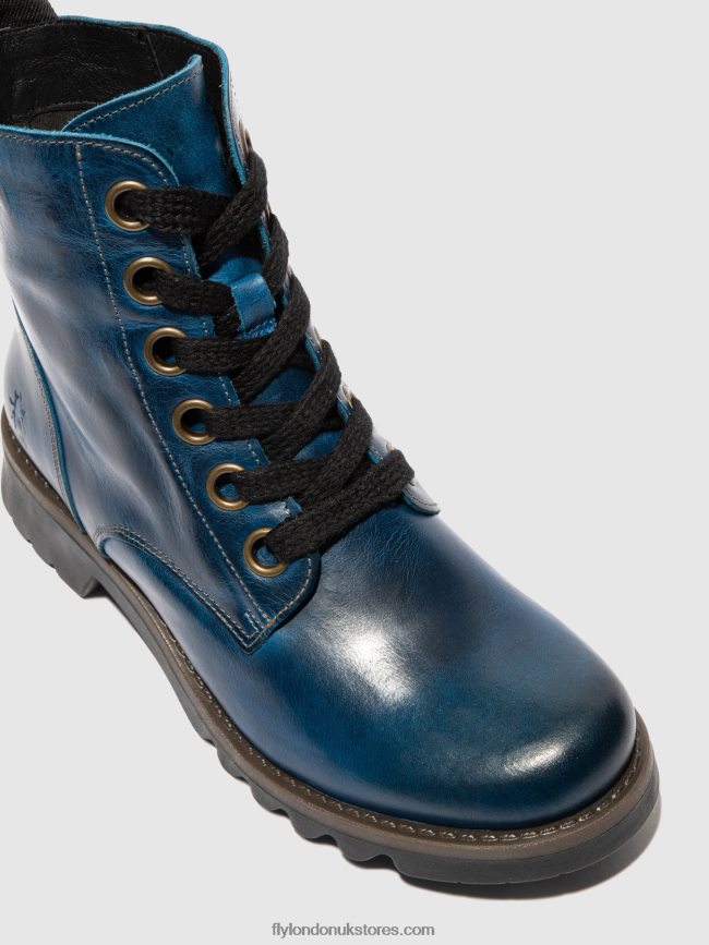 Lace-up Ankle Boots RAGI539 Women Fly London 4V24RT193 RUG ROYAL BLUE