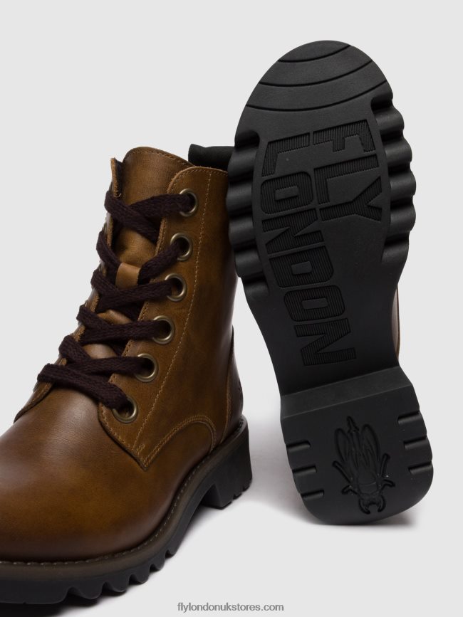 Lace-up Ankle Boots RAGI539 Women Fly London 4V24RT251 RUG CAMEL