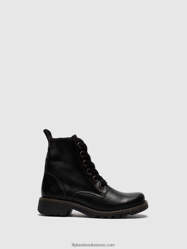 Lace-up Ankle Boots RAGI539 Women Fly London 4V24RT283 BLACK