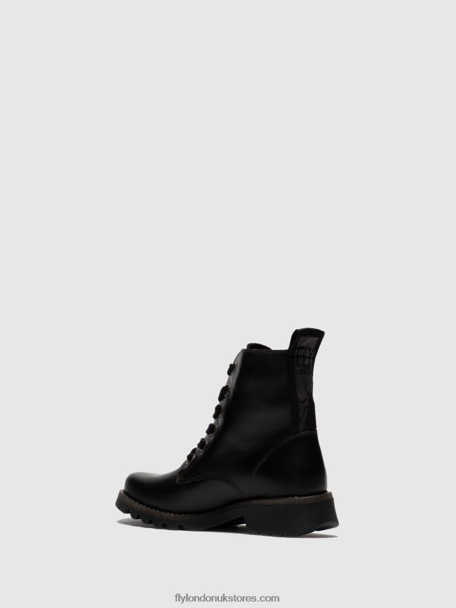 Lace-up Ankle Boots RAGI539 Women Fly London 4V24RT283 BLACK