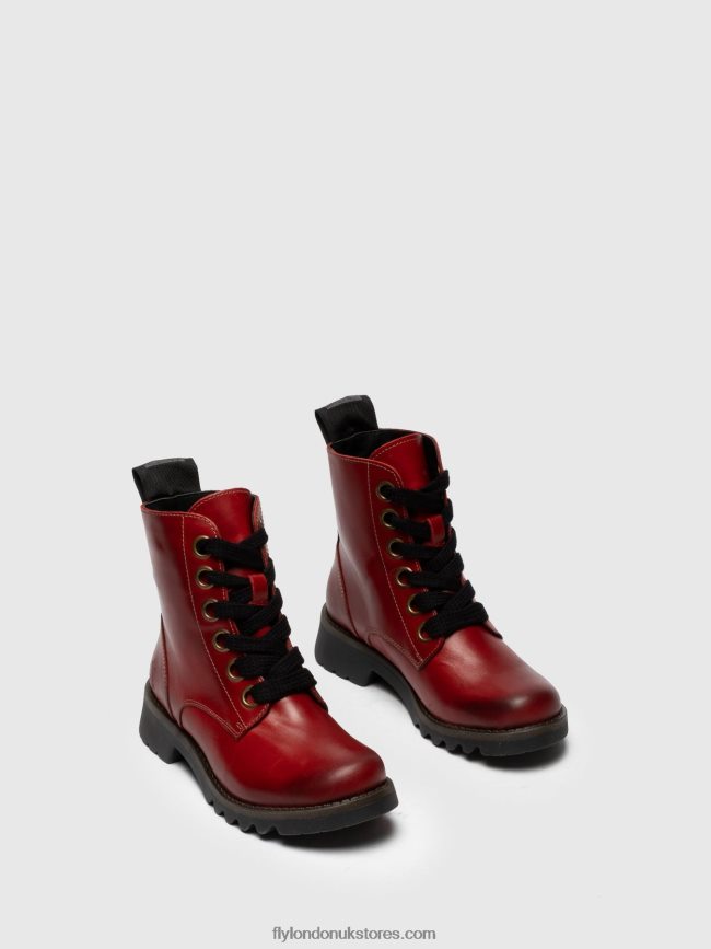 Lace-up Ankle Boots RAGI539 Women Fly London 4V24RT284 RED