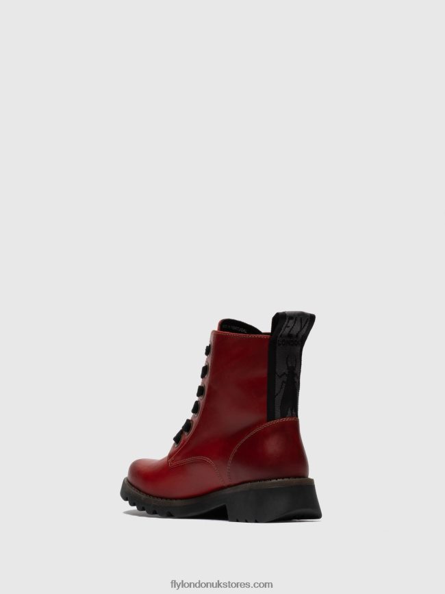 Lace-up Ankle Boots RAGI539 Women Fly London 4V24RT284 RED